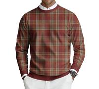 Jersey Navidad Hombre Ugly - Jerseys Navideños Feo Gracioso Navideña Sudadera Sweaters Suéter Manga Larga Ropa Hortera Christmas 3D Impresión Sudaderas Men Invierno Tops Vermilion M