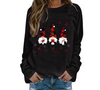 Jersey Navidad Mujer, Christmas Jumper, Jersey navideño,Mujer Sudadera cómoda e Informal con Estampado de y Manga Larga Ocio Ropa