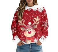 Jersey Navidad Mujer Jersey Navideño Mujer De Navidad Ropa De Sudadera Sueter Jerseys Navideños Navideño Reno Sudadera Navideña Ugly Christmas Sweater Christmas Jumper Sueter Camisa Navideña Pareja