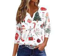 Jersey Navidad Mujer Sudadera Mujer - Christmas Feo Polar Blusa Sudaderas Ugly Camiseta Hortera Sweater Termica Suéter Women Xmas Fiesta Punto Print Invierno Ropa Blanco XXL