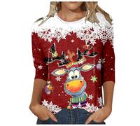 Jersey Navidad Mujer Ugly Gracioso Camiseta Sweater Ropa Hortera Blusa Funny Termica Fiesta Mulher Punto Tops