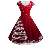 Jersey Navideño Barato, Jersey Sudadera Invierno Elegantes Brillo Mae Manga Vestidos de Fiesta, Jerseys Divertido Fiesta Mama Lana Winter Jersei Funny Disfraz de Mama Noel Mujer, XXL