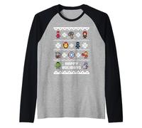 Jersey navideño de Marvel Avengers Happy Holidays Camiseta Manga Raglan