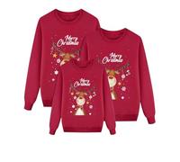 Jersey Navideño Familia Suéter Familia Invierno Jersey Navideño Familiar Manga Larga Pullover Mujer Hombre Niño Niña Chica Chico Christmas Jumper Blusas Cuello Redondo Mujer Tops Talla Grande