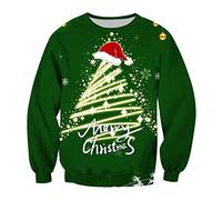 Jersey Navideño Hombre Mujer Jersey Navidad Jerseys Jerséis Navideños Mujer Sudadera Suéter Navidad Mujer Sudaderas Navideñas Navideña Merry Christmas Jersey Feo Reno Arbol Navidad Santa Friki 5XL
