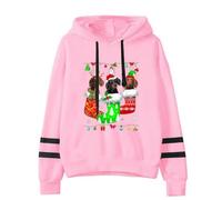 Jersey Navideño Jersey Navideño Mujer Sudadera Navidad Mujer Cena de Navidad Suéter con Estampado De Perro Manga Larga Holgada