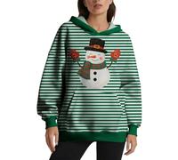 Jersey NavideñO Mujer Oversize,Sudadera Deportiva Informal Femenina De Manga Larga con Capucha CóModa Y Relajada para Uso Diario Y Actividades Casuales con DiseñO VersáTil Y Funcional