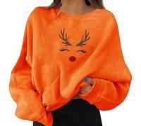 Jersey Navideño Mujer Ugly Christmas Estampado Pullover Manga Larga Divertidos Motivos Fiesta Festival Invierno e Otoño para Navideñas Sudaderas Cuello
