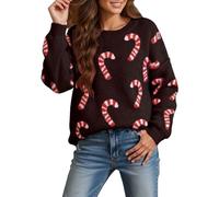 Jersey NavideñO Pareja,SuéTeres para Mujer SuéTer De Invierno Suave Y Acogedor, De Manga Larga, Estilo Casual. Ideal para Ocasiones Festivas. Blusa Tipo TúNica De Cuello Redondo, CóModa Y