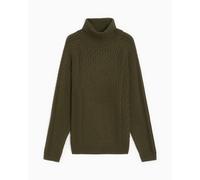 Jersey Nike Life Men's Turtleneck Cable Knit Sweater para hombre Verde XL