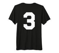 Jersey número 3 Estilo atlético, Tercer Lugar Camiseta Premium
