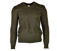 Jersey original del ejército checo M85 con cuello en V, color marrón, marrón, Altoa única