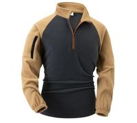 Jersey para hombre - suéter para hombre sin capucha de algodón monocolor cárdigan manga larga suéter de invierno con media cremallera chaqueta deportiva abrigo de entretiempo de moda cuello alto