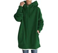 Jersey para mujer de algodón, jersey de punto para mujer, oversize, sudadera con capucha para invierno, cálido, tallas grandes, chaqueta de entretiempo, suéter largo para mujer, con capucha, camiseta