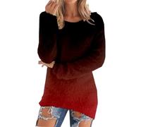 Jersey para mujer, invierno, cálido, jacquard, cuello alto, abrigo para mujer, invierno, cálido, manga larga, suéteres, liso, abrigo casual, ropa forrada en forro polar Loungewear blusa de gran tamaño