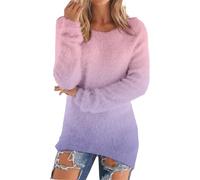 Jersey para mujer, invierno, cálido, jacquard, cuello alto, abrigo para mujer, invierno, cálido, manga larga, suéteres, liso, abrigo casual, ropa forrada en forro polar Loungewear blusa de gran tamaño