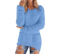 Jersey para mujer, invierno, cálido, jacquard, cuello alto, para mujer, invierno, cálido, manga larga, suéteres, liso, abrigo casual, ropa forrada en forro polar Loungewear blusa de gran tamaño alto S