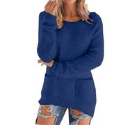 Jersey para mujer, invierno, cálido, jacquard, cuello alto, para mujer, invierno, cálido, manga larga, suéteres, liso, abrigo casual, ropa forrada en forro polar Loungewear blusa de gran tamaño alto S