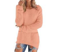 Jersey para mujer, invierno, cálido, jacquard, cuello alto, para mujer, invierno, cálido, manga larga, suéteres, liso, abrigo casual, ropa forrada en forro polar Loungewear blusa de gran tamaño alto S