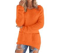 Jersey para mujer, invierno, cálido, jacquard, cuello alto, para mujer, invierno, cálido, manga larga, suéteres, liso, abrigo casual, ropa forrada en forro polar Loungewear blusa de gran tamaño alto S