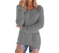 Jersey para mujer, invierno, cálido, jacquard, cuello alto, para mujer, invierno, cálido, manga larga, suéteres, liso, abrigo casual, ropa forrada en forro polar Loungewear blusa de gran tamaño alto S