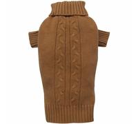 Jersey para perros de punto trenzado DoggyDolly, en color canelo