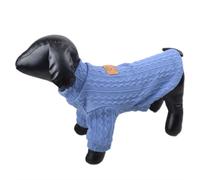 Jersey para perros de punto trenzado "Love You", en color azul claro