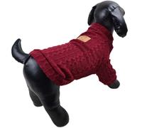 Jersey para perros de punto trenzado "Love You", en color rojo