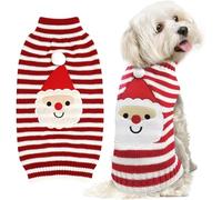 Jersey Perro Navidad,Jersey Navidad Perro,Punto Navideño Perros Suéter,Jerséis Navidads Perros,Gato Jerséis Navidads,Ropa Cachorro Navideño para Pequeño Mediano Grande Blanco L