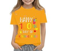 Jersey sin espalda para mujer First Day of School Shirt In My Pre School Shirt Toddler Kindergarten Shirts Clips para ropa, amarillo, 4-5 años