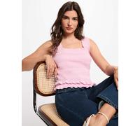 Jersey sin mangas ajustado rosa mujer XS