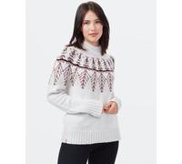 Jersey Tentree Highline Wool Intarsia para mujer (Oatmeal Heather/Mesa Red/Mulberry)