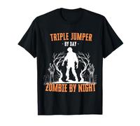 Jersey Triple por día Zombie por la Noche Triple Salto Halloween Camiseta