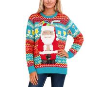 Jersey unisex festivo con bolsa de bebida integrada para beber con diseño de cerveza de vacaciones y, rojo, M