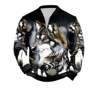 Jersey Viking Hombre Cuello V 1/2 Cremallera Sudadera Hombre Sin Capucha Mitología Nórdica Sudaderas Estilo étnico Oscuro Suéter Oversize Sudaderas, Chalecos y Sudaderas Otoño Invierno Sudadera