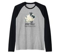 Jersey Wooly Rabbit 3 Libras de Actitud en un Abrigo de Piel Camiseta Manga Raglan