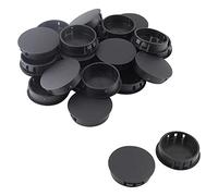 Jersvimc - 25 piezas de 38 mm para agujeros de plástico, color negro, tapón de extremo redondo, tapón tipo descarga de tubo, enchufe de tubo para postes de tubo para sillas, muebles y protectores