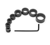 Jersvimc Juego de 8 piezas de collar de parada de profundidad de brocas, broca de profundidad para collar de eje de metal, incluye (1/8", 5/32", 13/64", 15/64", 5/16", 25/64", 15/32", 5/8")