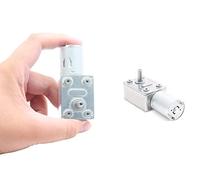 Jersvimc Motor de CC de alto par de 12 V 10 RPM, Mini JGY 370 Motor de engranaje de gusano Motor eléctrico pequeño Motor reductor de baja RPM Motor reversible Micro Motor de eje de gusano