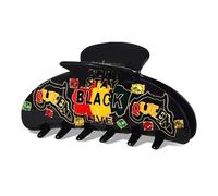 JERTOCLE Pinzas para el pelo africanas para mujer, junio, mes de la historia negra, pinza para el pelo, accesorios para el cabello africano (reina negra)
