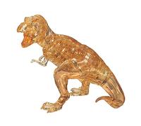 Jeruel T-Rex - Rompecabezas de 49 piezas de cristal 3D con pegatinas, color marrón