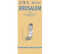 Jerusalén, plano callejero plastificado. Escala 1:8.000. Borch.: Jerusalem, Bethlehem, Greater Jerusalem, Central Israel, Dome of the Rock, Holy Sepulchre (Borch Map)