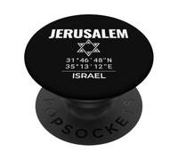 Jerusalén Coordina Israel Herencia Estrella de David PopSockets PopGrip Adhesivo
