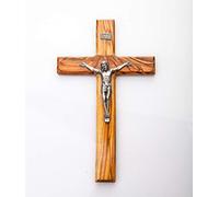 Jerusalén - Crucifijo de Madera de Olivo (20,3 cm)