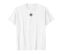 JERUSALÉN Cruz DE Cinco Camino Cruz Templar DE Cinco Camiseta gráfica económica, Hombre, Blanco, S