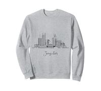 Jerusalén Israel Horizonte Viaje Souvenirs Negro Paisaje Urbano Sudadera