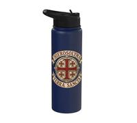 Jerusalén Tierra Santa (en latín) Caballeros Templarios Cruz Stainless Steel Insulated Water Bottle