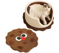 Jeruytgh Casa para Gatos,Diseño Cookie Casa Interior para Perros - Extraíble para Mascotas, Lavable y Cálido para Mascotas Que Duermen y se Esconden en