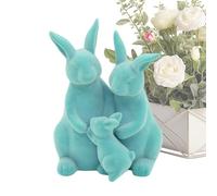 Jeruytgh Decoración de conejo de Pascua flocado, textura suave, X1, decoración de conejo de Pascua, centro de mesa de fiesta, acento festivo, para vacaciones, hogar, mesa de comedor, chimenea, estante