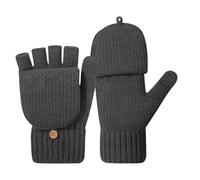 Jeruytgh Guantes de Mujer en Clima Frío | Manoplas Térmicas para Clima Frío | Mitones Convertibles en Guantes Sin Dedos,para Ciclismo Paseo de Perros Senderismo Deportes Escalada Montañismo de Nieve